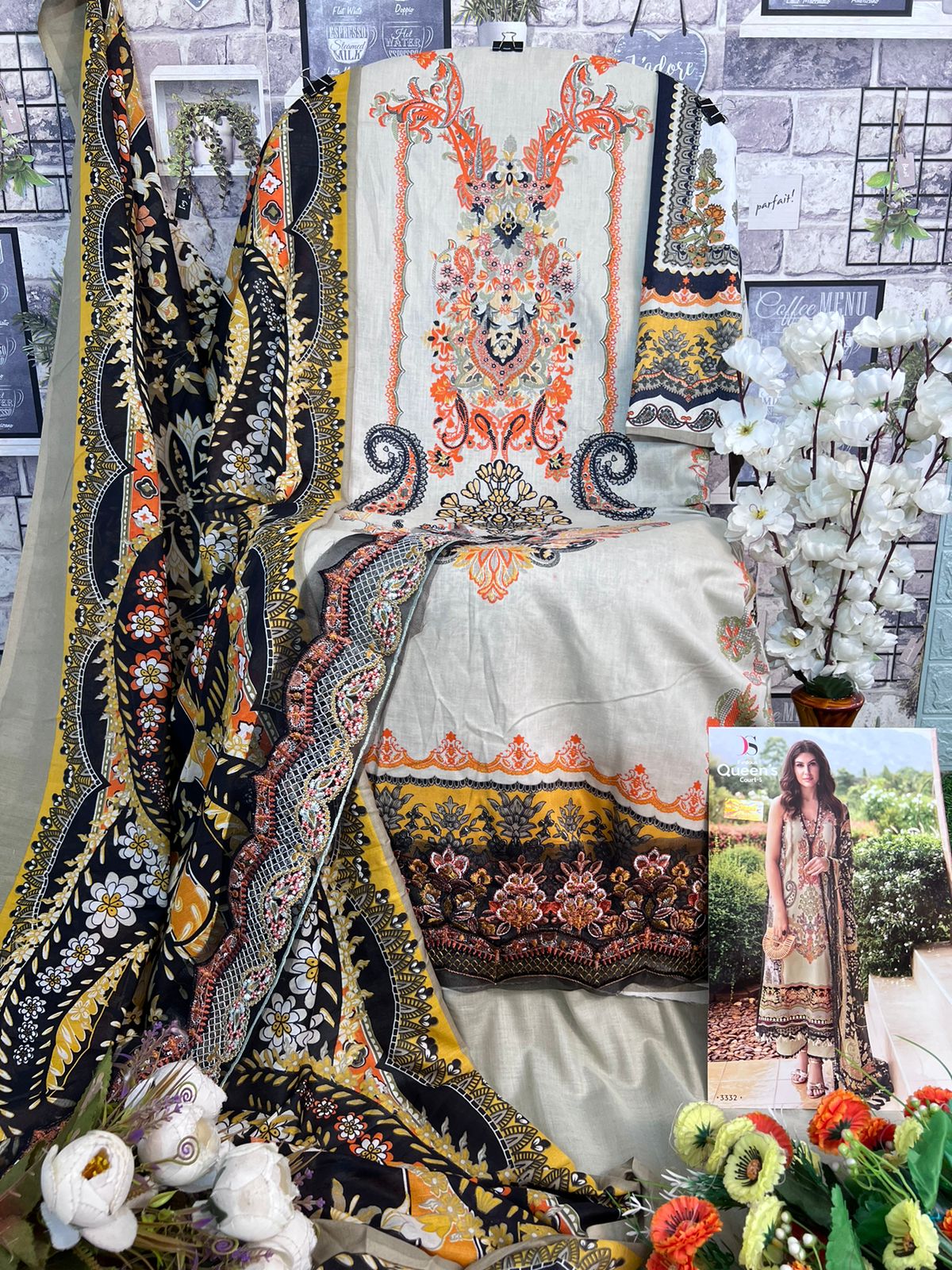 Firdous Queens court 5 By Deepsy Cotton Printed Pakistani Suits Wholesale Market In Surat